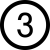 numero-tres-en-un-circulo